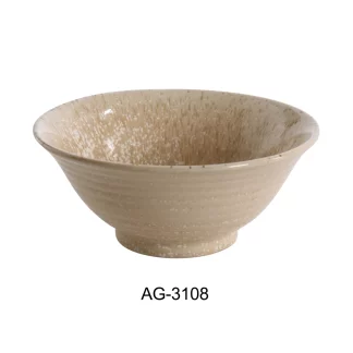 Yanco AG-3108 8 1/2" X 3 1/2" Noodle Bowl 45 Oz , Porcelain, Pack of 12