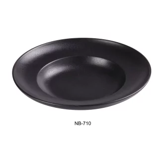 Yanco NB-710 Noble Black 10-7/8" X 7" X 2-1/4" Mediterranean Pasta Bowl 10 Oz, Inner Diameter 7", China, Black, Pack of 12