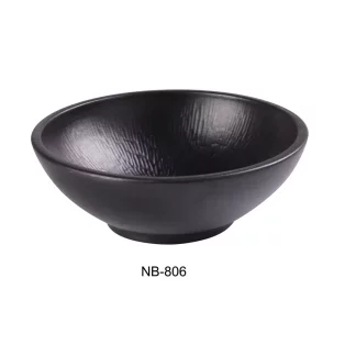 Yanco NB-806 Noble Black 6-1/8" X 2-1/4" Nappie Bowl 14 Oz, China, Black, Pack of 36