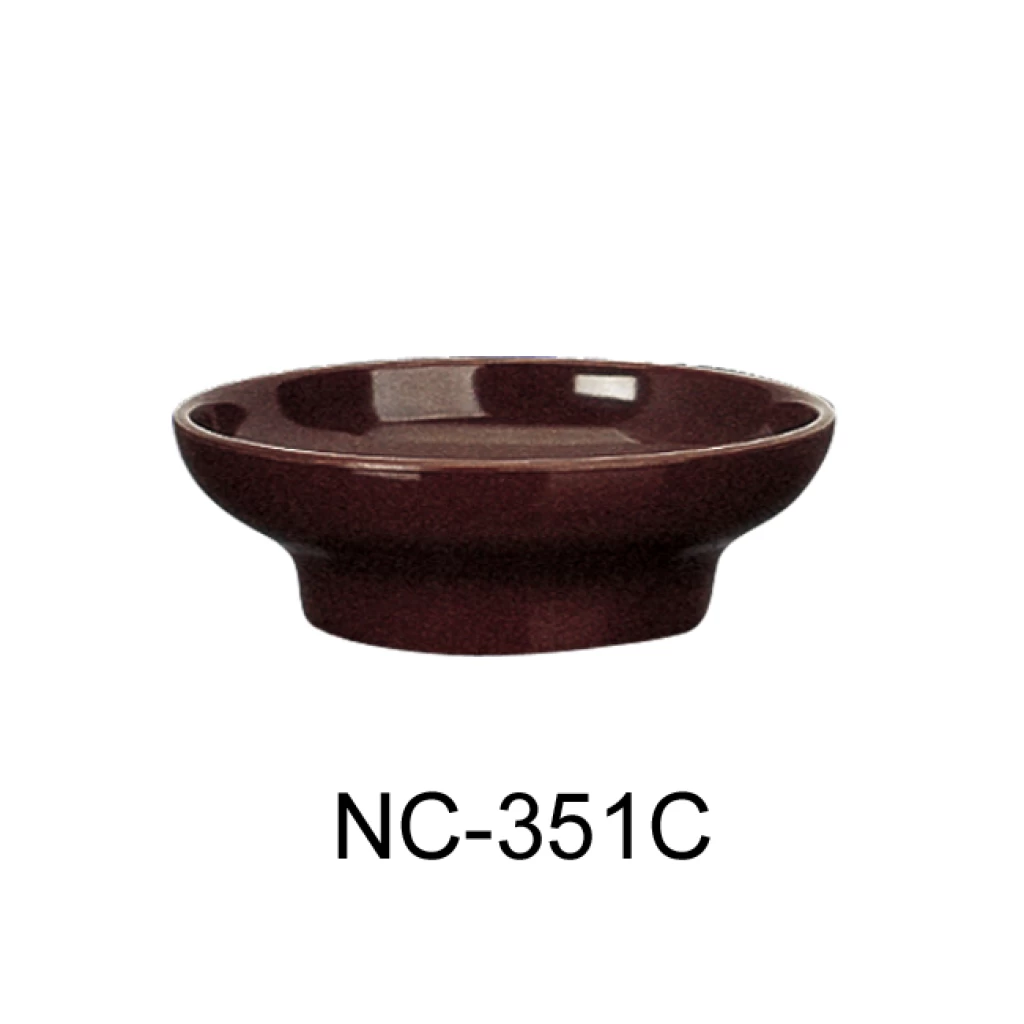 Yanco NC-351C Tulip/Salsa Bowl, 4 Oz Capacity, 1.25" Height, 4" Diameter, Melamine, Chocolate Color, Pack of 48