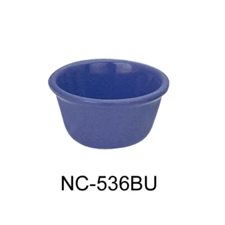 Yanco NC-536BU Mile Stone Smooth Ramekin, 2 Oz Capacity, 1.25" Height, 2.75" Diameter, Melamine, Bule Color, Pack of 72