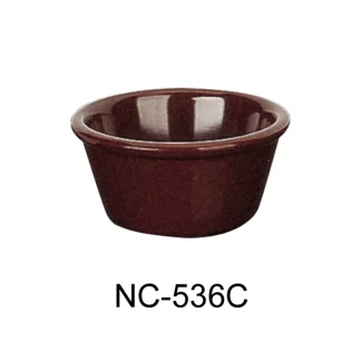 Yanco NC-536C Smooth Ramekin, 2 Oz Capacity, 1.25" Height, 2.75" Diameter, Melamine, Chocolate Color, Pack of 72