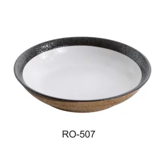 Yanco RO-507 Rockeye 7" Salad/Soup Bowl 14 Oz, 1.5" Height, China, Two-Tone, Pack of 24