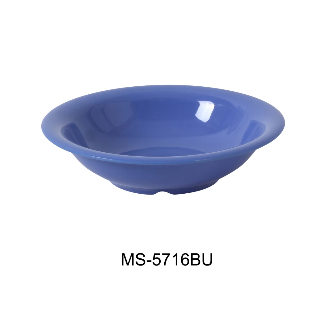 Yanco MS-5716BU Mile Stone Soup Bowl, 16 Oz Capacity, 1.75" Height, 7.5" Diameter, Melamine, Bule Color, Pack of 48