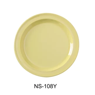 Yanco NS-108Y Nessico Round Dinner Plate, 8" Diameter, Melamine, Yellow Color, Pack of 48