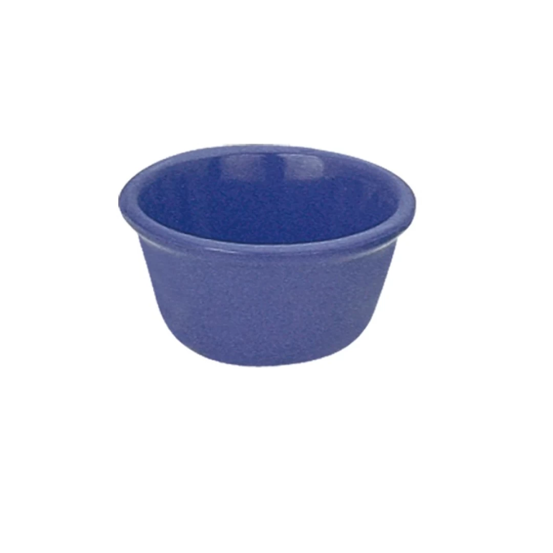 Yanco NC-538BU Mile Stone Smooth Ramekin, 4 Oz Capacity, 2.5" Height, 3.25" Diameter, Melamine, Bule Color, Pack of 72
