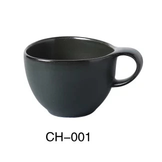 Yanco CH-001 Champs 3 1/2" X 2 3/4" Coffee Cup 7 Oz, Porcelain, Matte Glaze, Pack of 36