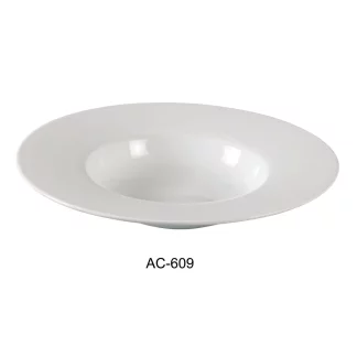 Yanco AC-609 Abco Dessert Plate, 10 Oz Capacity, 9.25" Diameter, Porcelain, Super White, Pack of 12