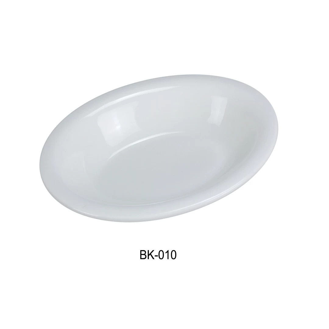 Yanco BK-010 Bake Deep Bowl, 10.25" Length, 7.5" Width, 2" Height, Porcelain, Super White Color, Pack of 12