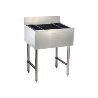 Prepline PIB182408 24" Stainless Steel Underbar Ice bin with 3" Backsplash