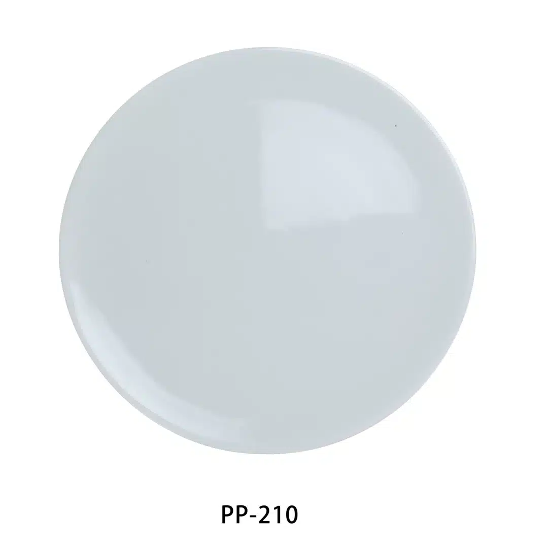 Yanco PP-210 Pizza Plate, Flat, 10.5" Diameter, Porcelain, Super White, Pack of 12