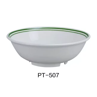 Yanco PT-507 Pine Tree Rim Soup Bowl, 32 Oz Capacity, 7.5" Diameter, 2.5" Height, Melamine, Pack of 48