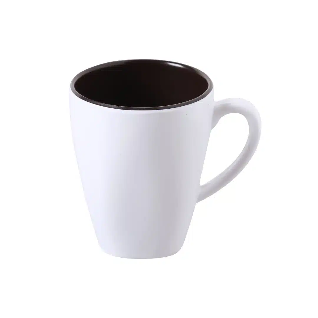 Yanco PT-9110 Two-Tone Mug 10 Oz, 3.25" Diameter, 4" Height, Melamine, Pack of 24
