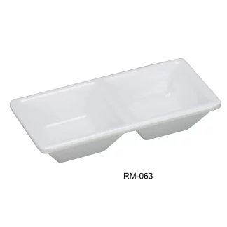 Yanco RM-032 Rome Round Sauce Dish For Rm-821 4-Compartment Plate, 3.5" Diameter, Melamine, White Color, Pack of 72