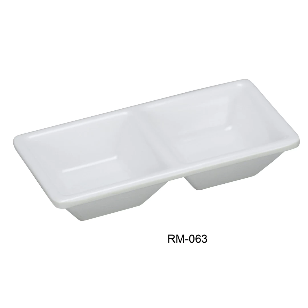 Yanco RM-032 Rome Round Sauce Dish For Rm-821 4-Compartment Plate, 3.5" Diameter, Melamine, White Color, Pack of 72