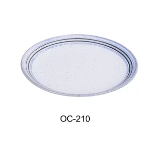 Yanco OC-210 Ocean 10" X 1" Coupe Shape Oval Plate, Porcelain, Pack of 24