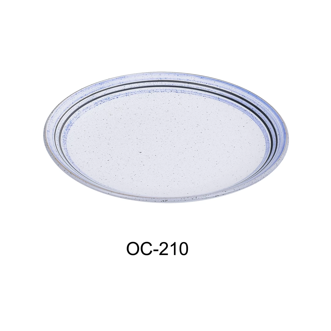 Yanco OC-210 Ocean 10" X 1" Coupe Shape Oval Plate, Porcelain, Pack of 24