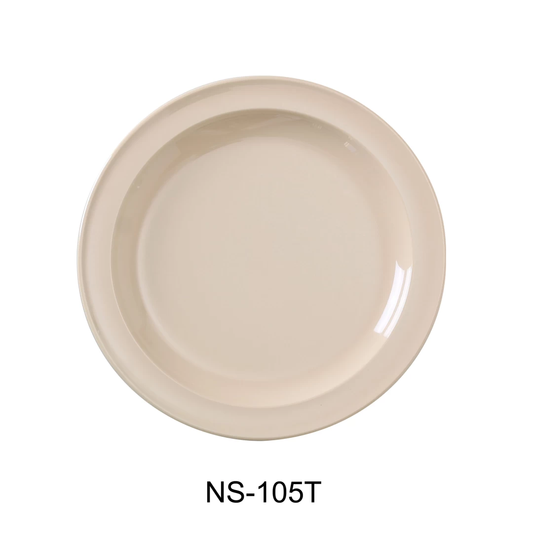 Yanco NS-105T Nessico Round Plate, 5.5" Diameter, Melamine, Tan Color, Pack of 48