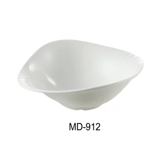 Yanco MD-912 Milando Bowl, 68 Oz Capacity, 12" Length, 10" Width, 3.65" Height, Melamine, White Color, Pack of 12
