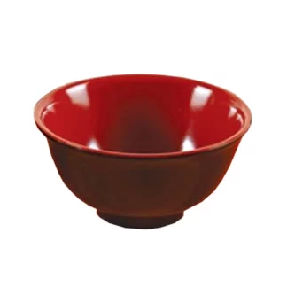 Yanco CR-130 Black And Red Two-Tone Rice Bowl, 8 Oz Capacity, 4.5" Diameter, Melamine, Black/Red Color, Pack of 48