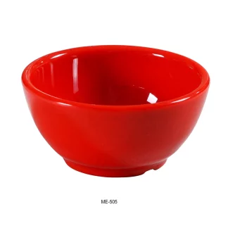 Yanco ME-505 Mexico Bowl, 14 Oz Capacity, 5" Diameter, 2.5" Height, Melamine, Red Color With Black Speckled, Pack of 48