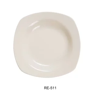 Yanco RE-511 Recovery 11.5" Square Pasta Bowl, 12 Oz Capacity, China, American White Color, Pack of 12