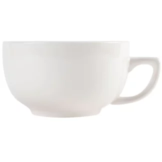 Yanco RE-56 Recovery Cappuccino Cup, 14 Oz Capacity, 4.5" Diameter, 2.5" Height, China, American White Color, Pack of 36