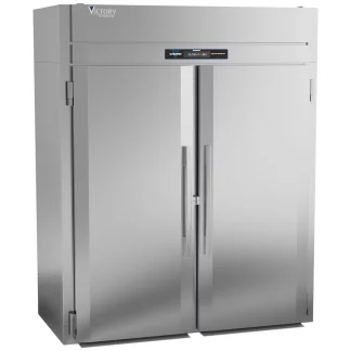 Victory Refrigeration RIS-2D-S1-HC 68.88" Top Mounted 2 Section Roll-in Refrigerator with 2 Left/Right Solid Doors - 70.84 cu. ft.
