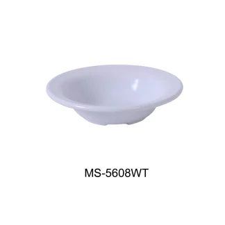 Yanco MS-5608WT Mile Stone Salad Bowl, 8 Oz Capacity, 1.5" Height, 6.25" Diameter, Melamine, White Color, Pack of 48