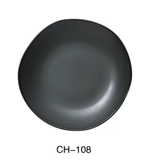 Yanco CH-108 Champs 8 1/2" X 1" Plate, Porcelain, Matte Glaze, Pack of 24