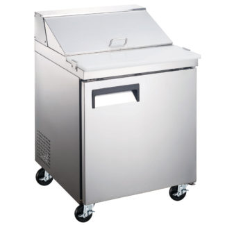 Coldline SP27 27" Refrigerated Sandwich Prep Table with Cutting Board and Food Pans