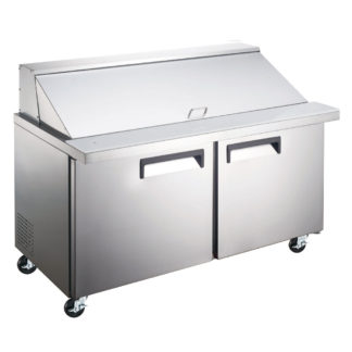 Coldline SMP60 60" Mega Top Refrigerated Sandwich Prep Table with Cutting Board and Food Pans