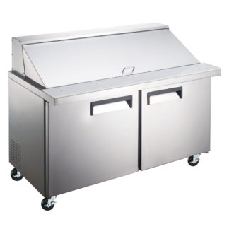 Coldline SMP48 48" Mega Top Refrigerated Sandwich Prep Table with Cutting Board and Food Pans