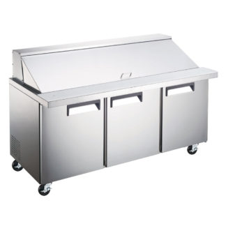 Coldline SMP72 72" Mega Top Refrigerated Sandwich Prep Table with Cutting Board and Food Pans