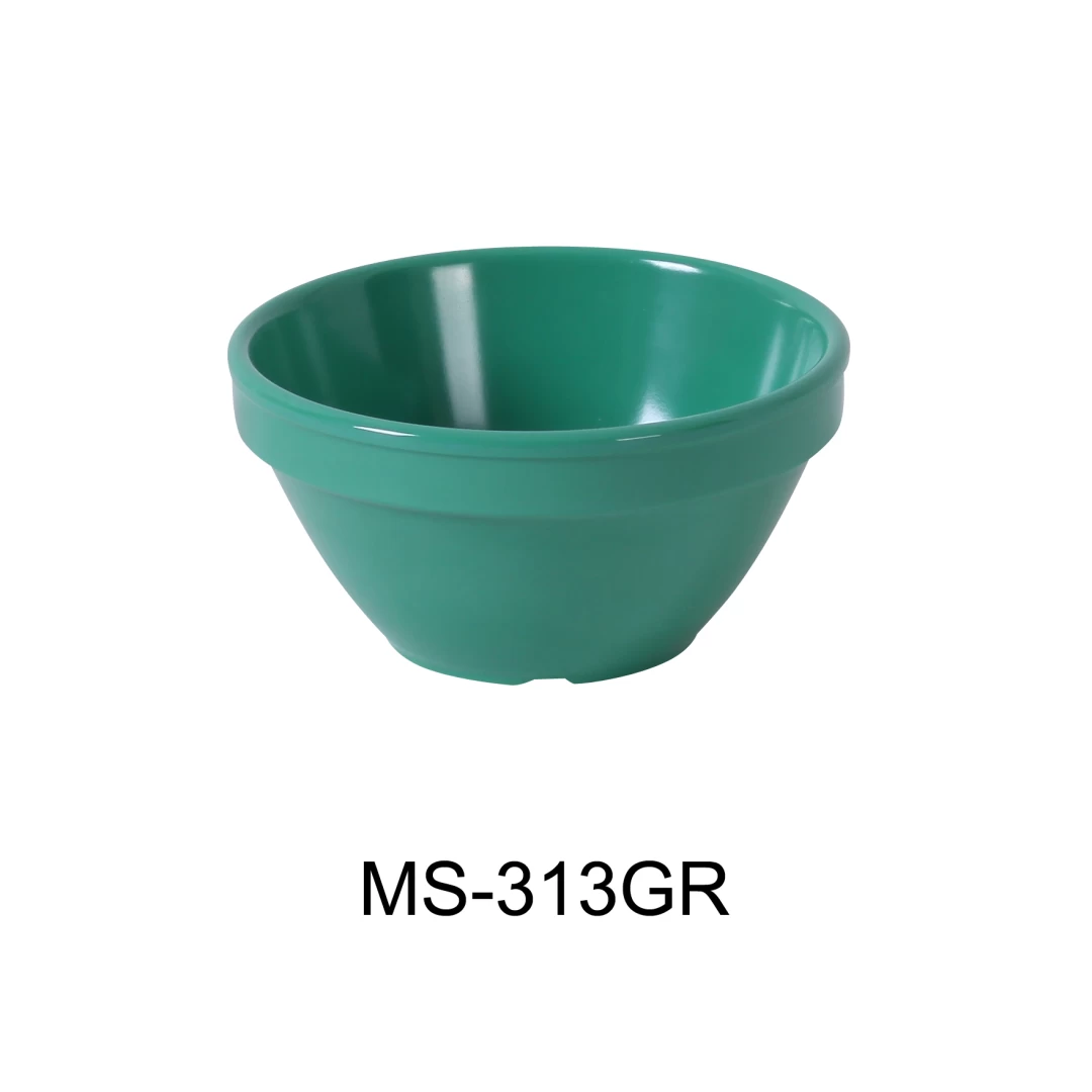 Yanco MS-313GR Mile Stone Bouillon Cup, 8 Oz Capacity, 2.25" Height, 4.25" Diameter, Melamine, Green Color, Pack of 48