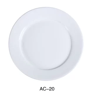 Yanco AC-20 Abco Dinner Plate, 11.25" Diameter, Porcelain, Super White, Pack of 12