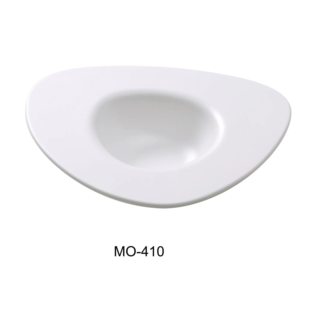 Yanco MO-410 Moderne 10.5" Dessert Plate 10 Oz, White, Melamine, Pack of 24