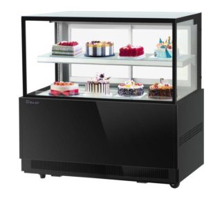 Turbo Air TBP60-46NN-B 59" Full Service Bakery Case w/ Straight Glass - (2) Levels, 115v