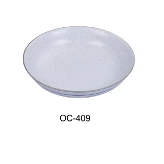 Yanco OC-409 Ocean 9" X 1 1/2"H Salad / Pasta Plate 18 Oz, Porcelain, Pack of 24