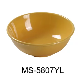 Yanco MS-5807YL Mile Stone Salad Bowl, 24 Oz Capacity, 2.5" Height, 7.25" Diameter, Melamine, Yellow Color, Pack of 24