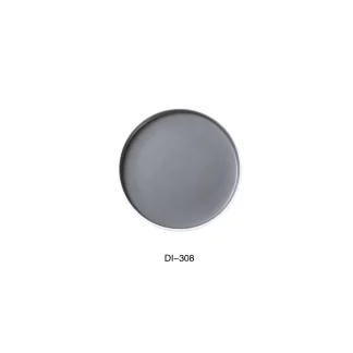 Yanco DI-308 Discover 8" X 3/4"H Round Plate, Melamine, Matte Finish, Pack of 36