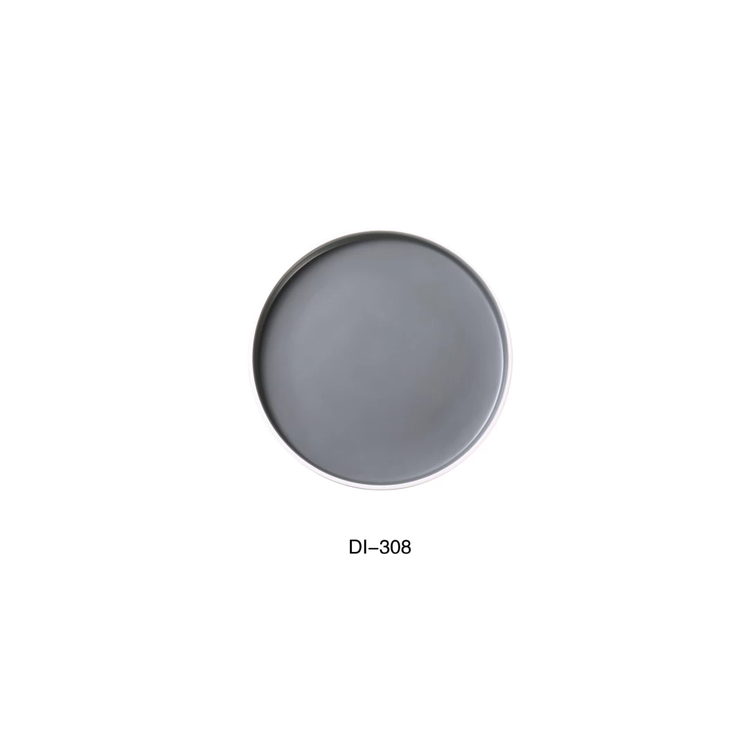 Yanco DI-308 Discover 8" X 3/4"H Round Plate, Melamine, Matte Finish, Pack of 36