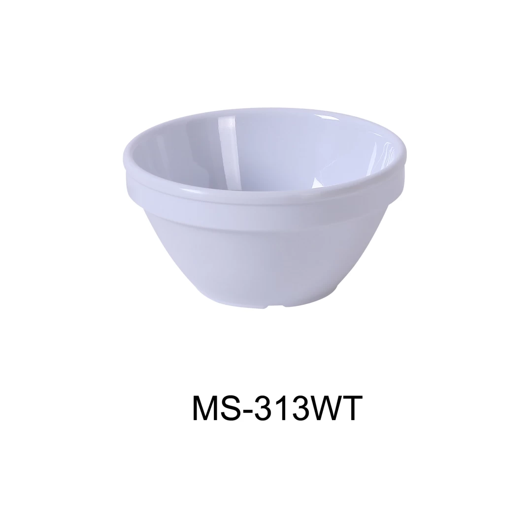 Yanco MS-313WT Mile Stone Bouillon Cup, 8 Oz Capacity, 2.25" Height, 4.25" Diameter, Melamine, White Color, Pack of 48