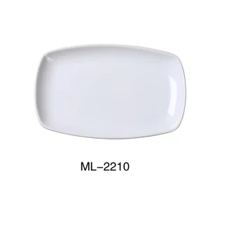 Yanco ML-2210 Mainland 9 3/4" X 6 1/4 X 1" Rectangular Plate With Rounded Corner, Porcelain, Super White, Pack of 24