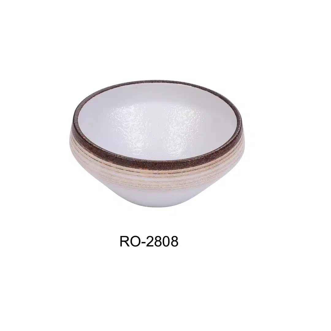 Yanco RO-2808 Rockeye-2 8" X 3 1/2" Fusion Bowl 46 Oz, Porcelain, Two-Tone, Pack of 12