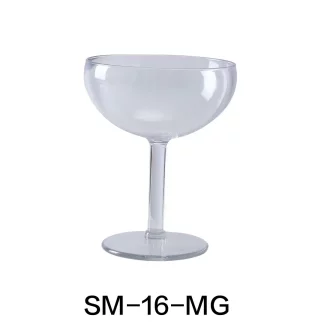 Yanco SM-16-MG Stemware Margarita Glass, 16 Oz Capacity, 4.75" Diameter, 6.5" Height, Plastic, Clear Color, Pack of 24
