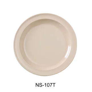 Yanco NS-107T Nessico Round Dessert Plate, 7.25" Diameter, Melamine, Tan Color, Pack of 48