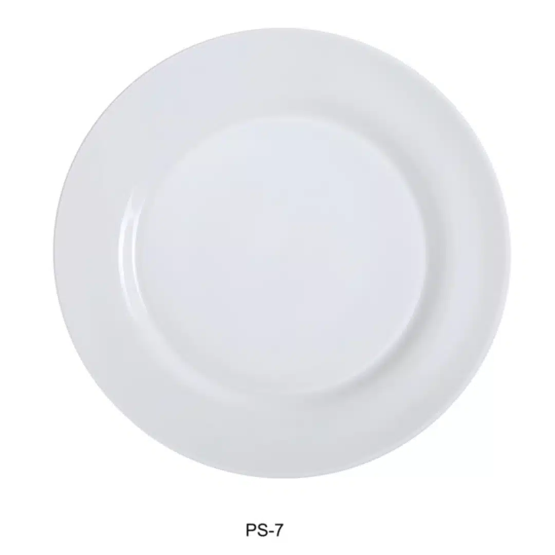 Yanco PS-7 Bread Plate, 7.5" Diameter, Porcelain, Bone White, Pack of 36