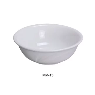 Yanco MM-15 Miami 6" Nappie Bowl, 12.5 Oz Capacity,Porcelain, Bone White, Pack of 36
