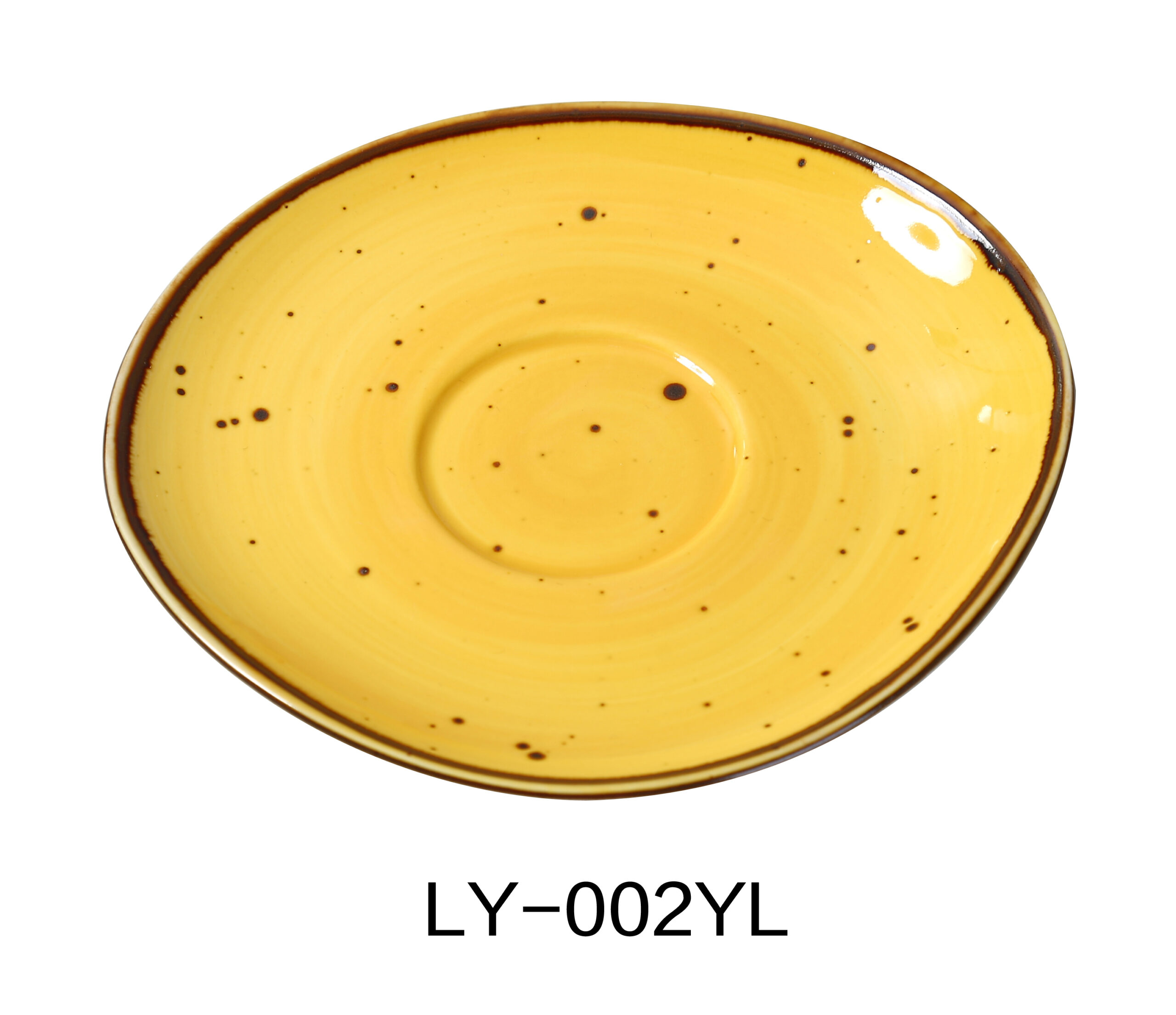 Yanco LY-002YL Lyon 6.5" Saucer For Ly-001Yl, Reactive Glaze, Yellow Color, Pack of 36
